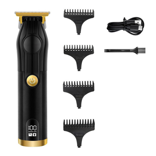 QDKVTNDJZ Hair Clippers for Men, Professional Barber Machines Electric Trimmer Precision Steel Blade Cutting Machine(Black Gold 601) Beauty and Personal Care QDKVTNDJZ