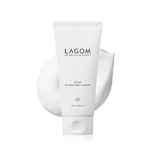 LAGOM Cellup pH Cure Foam Cleanser | Low pH, Skin Barrier Protection, Natural Deep Face Cleansing, K-Skincare, Mild, 5.5 Subacid for Sensitive Skin