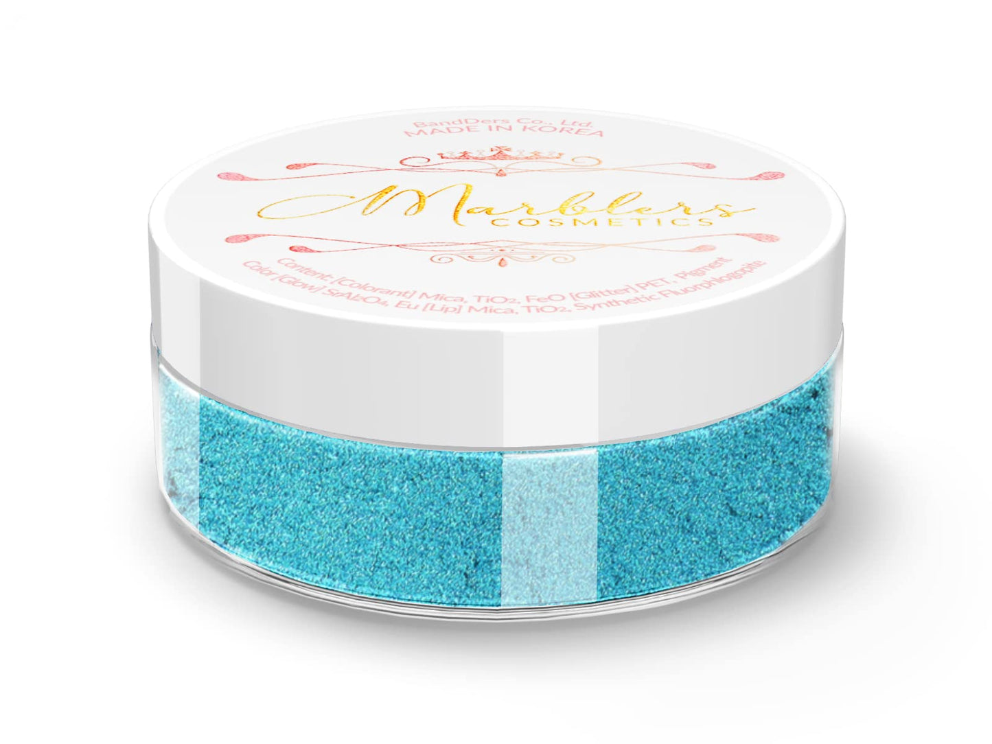 MARBLERS Fine Natural Mica Powder [Turquoise] 0.11oz (3g) | Highly Pigmented | Non-Toxic, Vegan, Cruelty-Free | Eyeshadow, Body Butter, Nail Polish