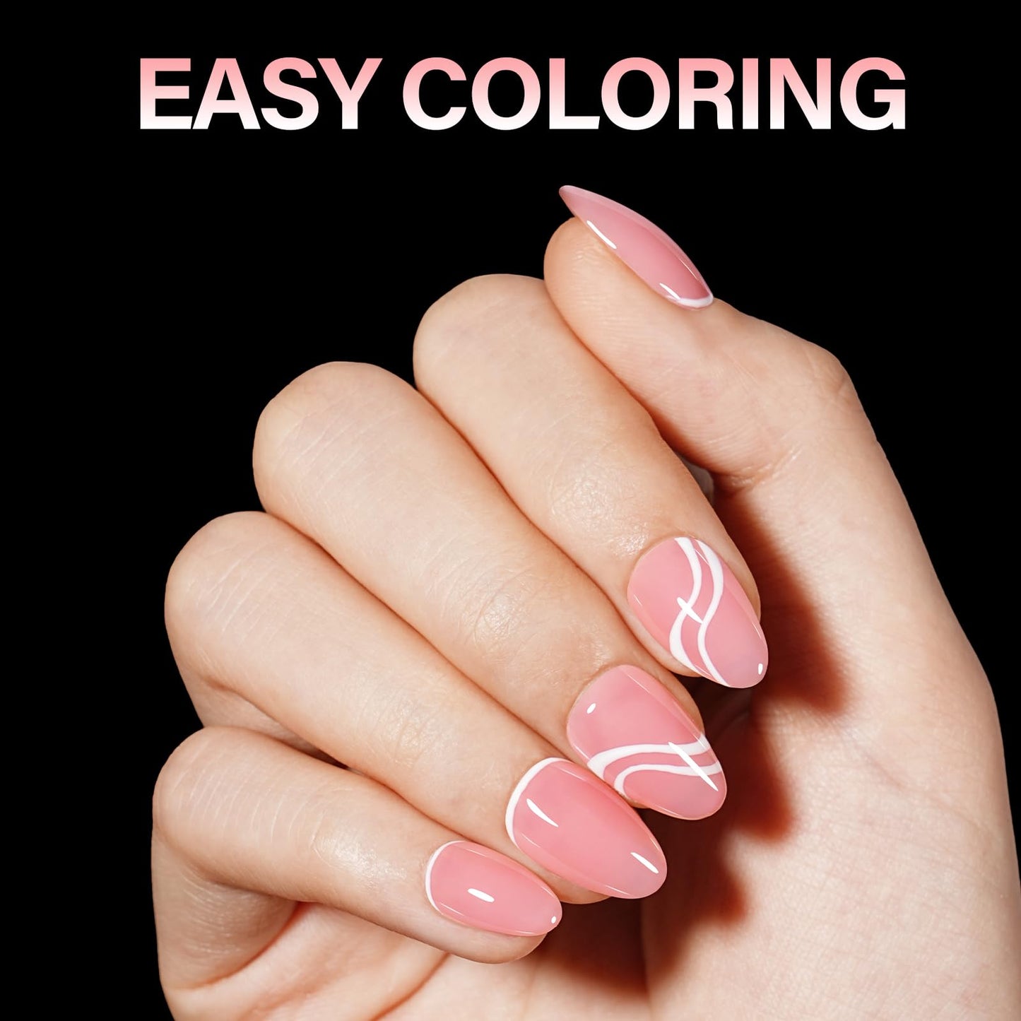 AILLSA Short Almond Nail Tips Pre-Shaped Acrylic Nail Tips Half Matte Full Cover Nails Tips Clear Gelly Press on False Tip Nail for Extension Nail Beauty and Personal Care AILLSA