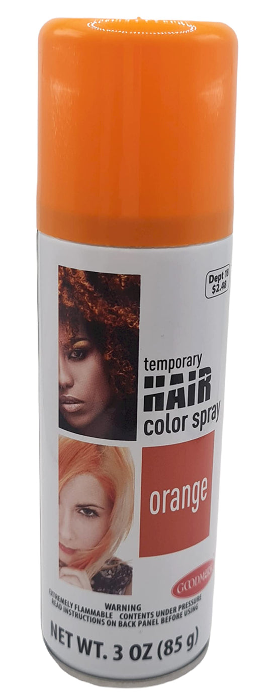 Spray On Wash Out ORANGE Hair Color Temporary Hairspray