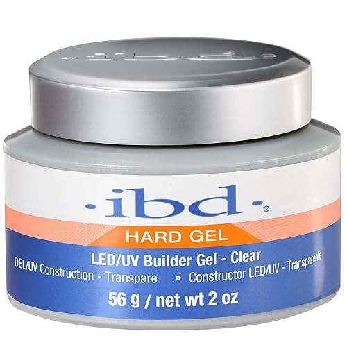IBD Hard Gel LED/UV Builder Gel - Clear, Nail Extension & Overlay Gels, Strong Acrylic Finish, Professional Quality, 2 oz, 1 Pack Beauty & Personal Care IBD