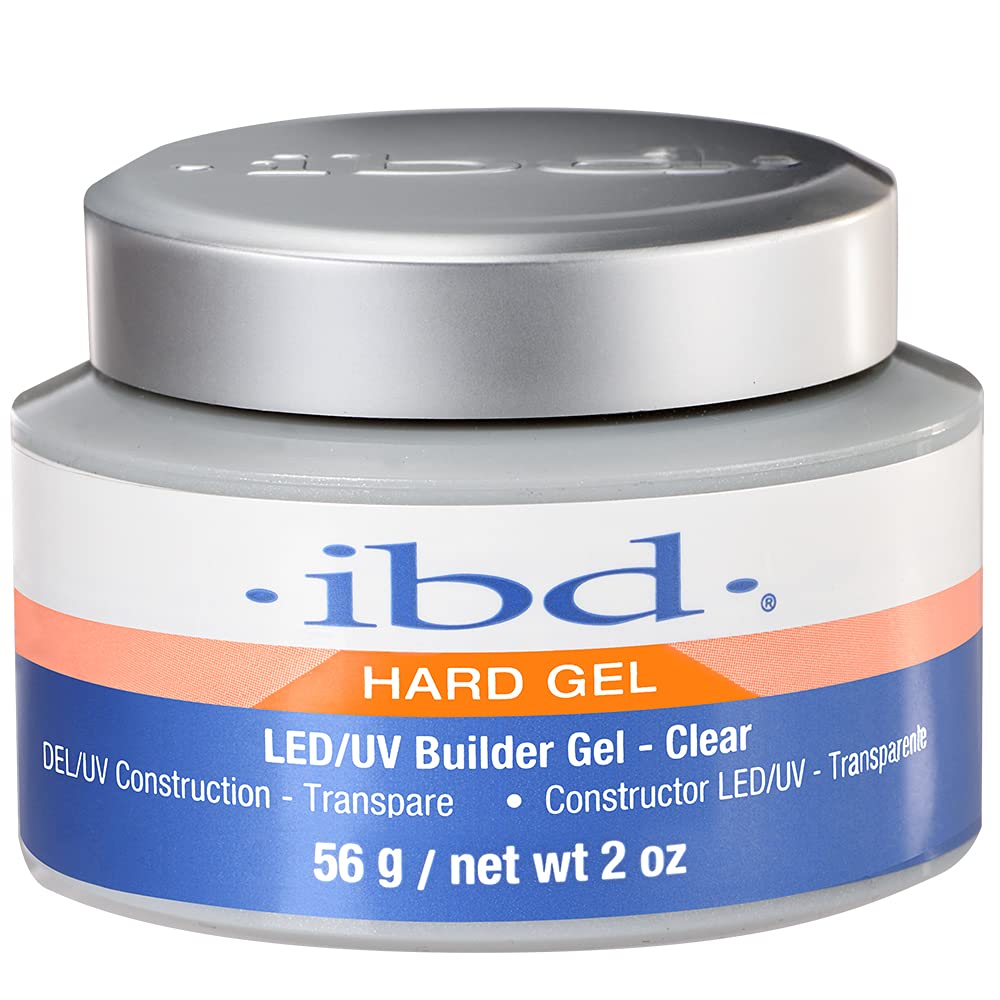 IBD Hard Gel LED/UV Builder Gel - Clear, Nail Extension & Overlay Gels, Strong Acrylic Finish, Professional Quality, 2 oz, 1 Pack Beauty & Personal Care IBD