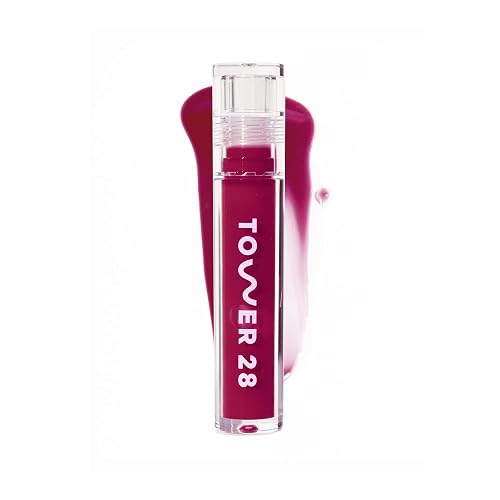 Tower 28 ShineOn Lip Gloss Jelly - Hydrating Tinted Lip Balm + Gloss for Sensitive Lips - Non-Sticky + High-Shine Jelly Formula with Nourishing Oil