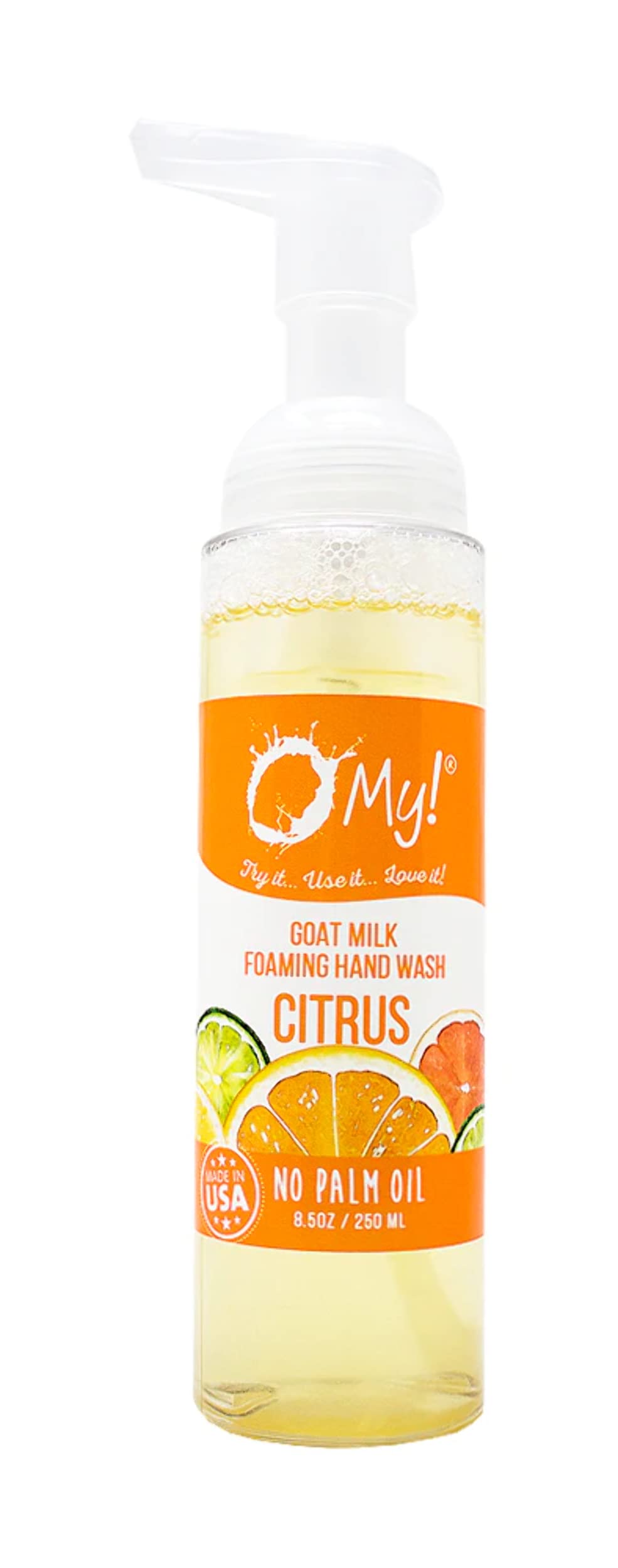 O My! Goat Milk Foaming Hand Wash | Rich, Creamy Foam | Made with Farm-Fresh Goat Milk | Free of Parabens & More | Handcrafted in USA