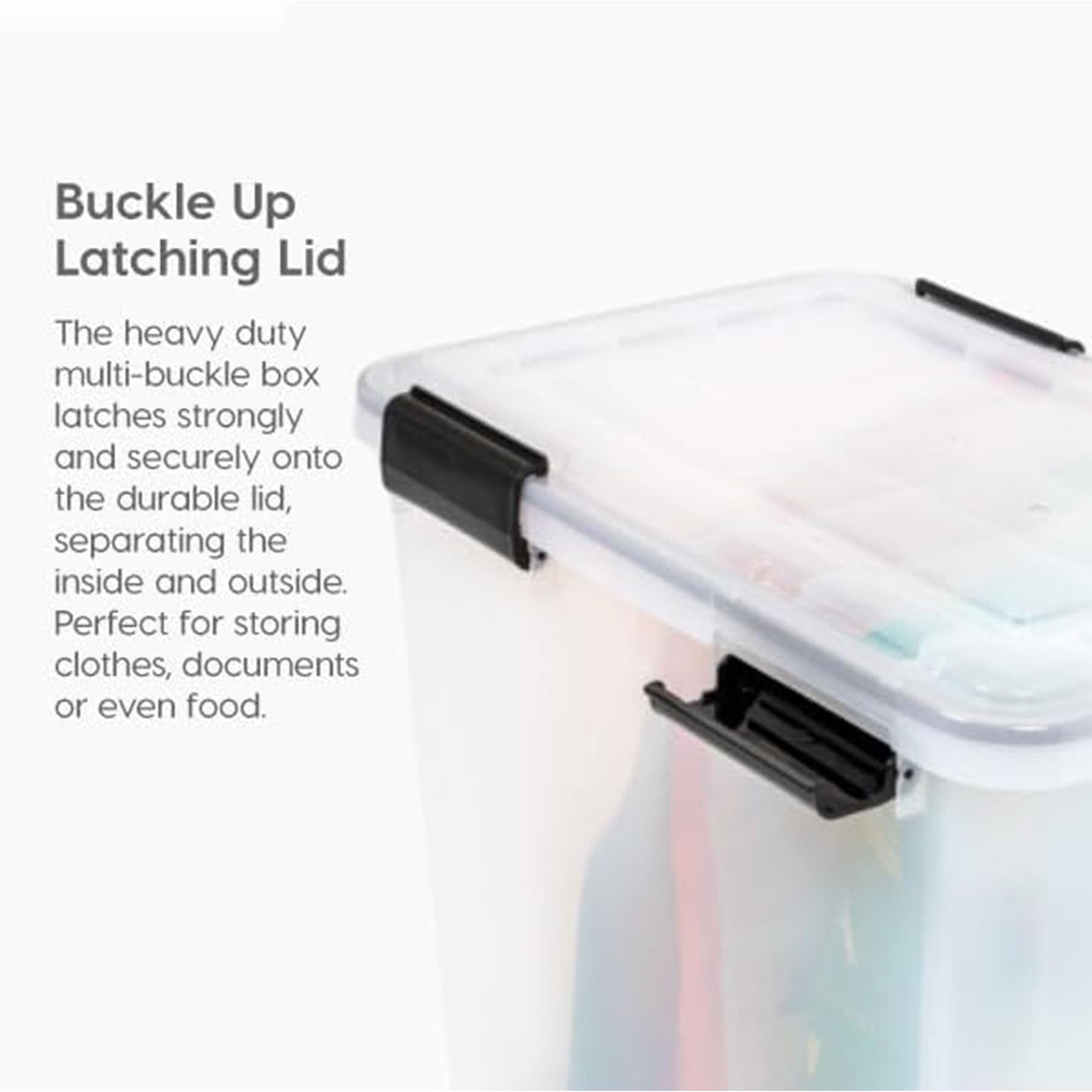 IRIS USA WeatherPro 47 Qt Storage Bins with Lids, 2 Pack, BPA-Free Plastic Gasket Box with Tight Latch and Seal, Stackable Nestable Tote Tub…