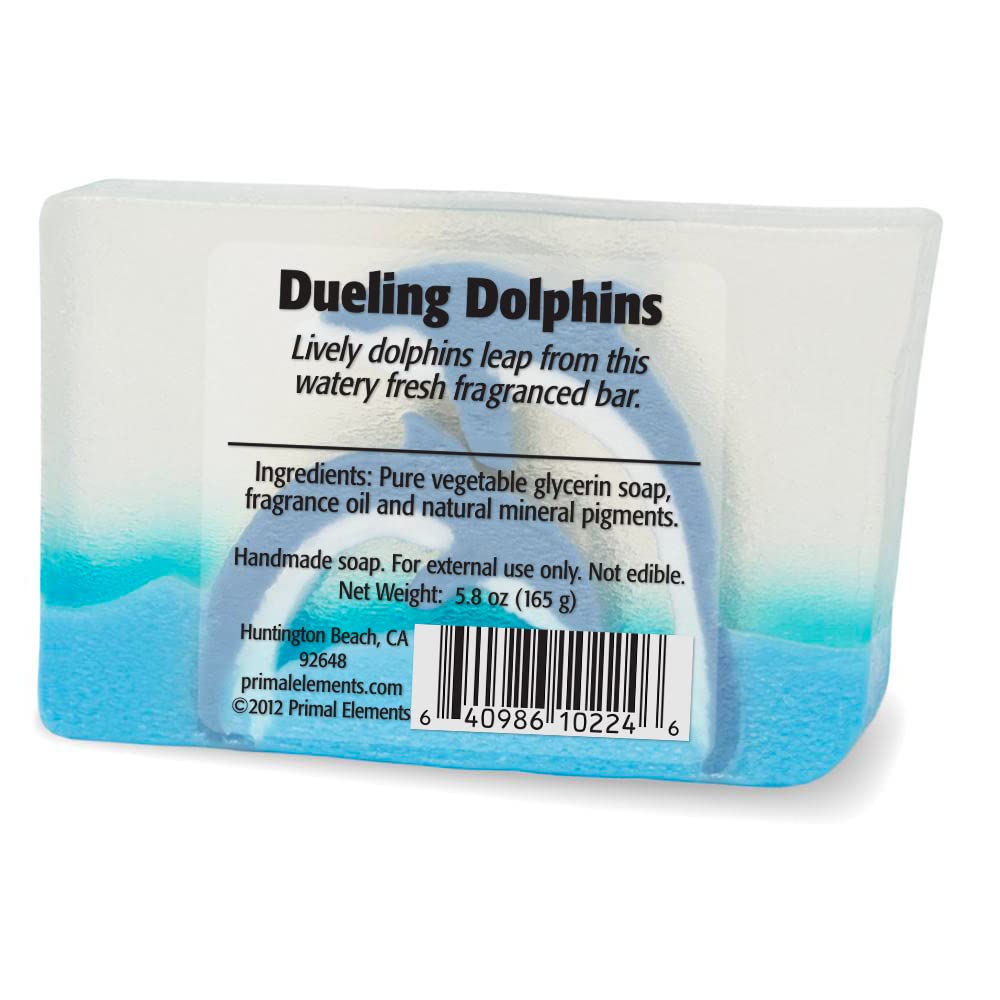 Primal Elements Wrapped Bar Soap, Dueling Dolphins, 5.8 Ounce