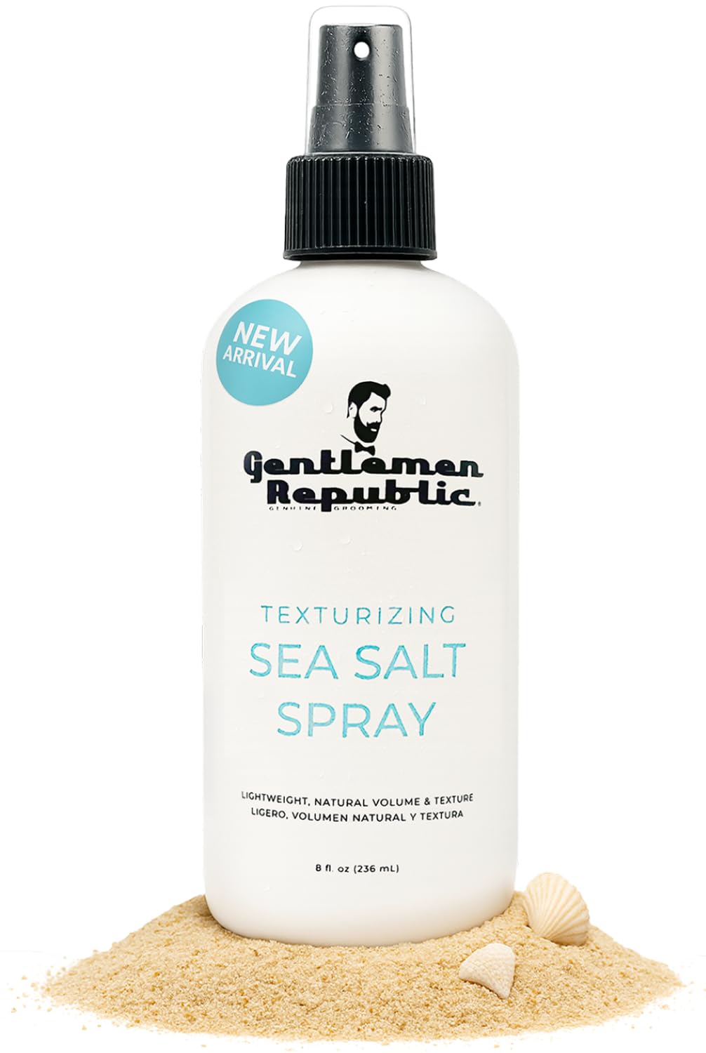 Gentlemen Republic Sea Salt Spray for Men & Women - Hair Texturizing Spray with Dead Sea Salt, Vitamin E & Kelp - Adds Volume & Texture - Lightweight