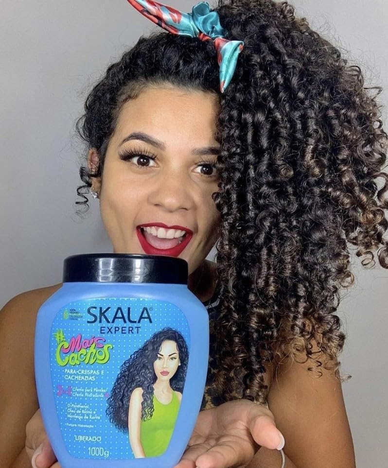 SKALA Hair Type 3ABC - Mais Cachos And Passion Fruit Combo- Hydrate Curls, Eliminate Frizz, For Curly Hair - 2 IN 1 Conditioning Treatment and Cream