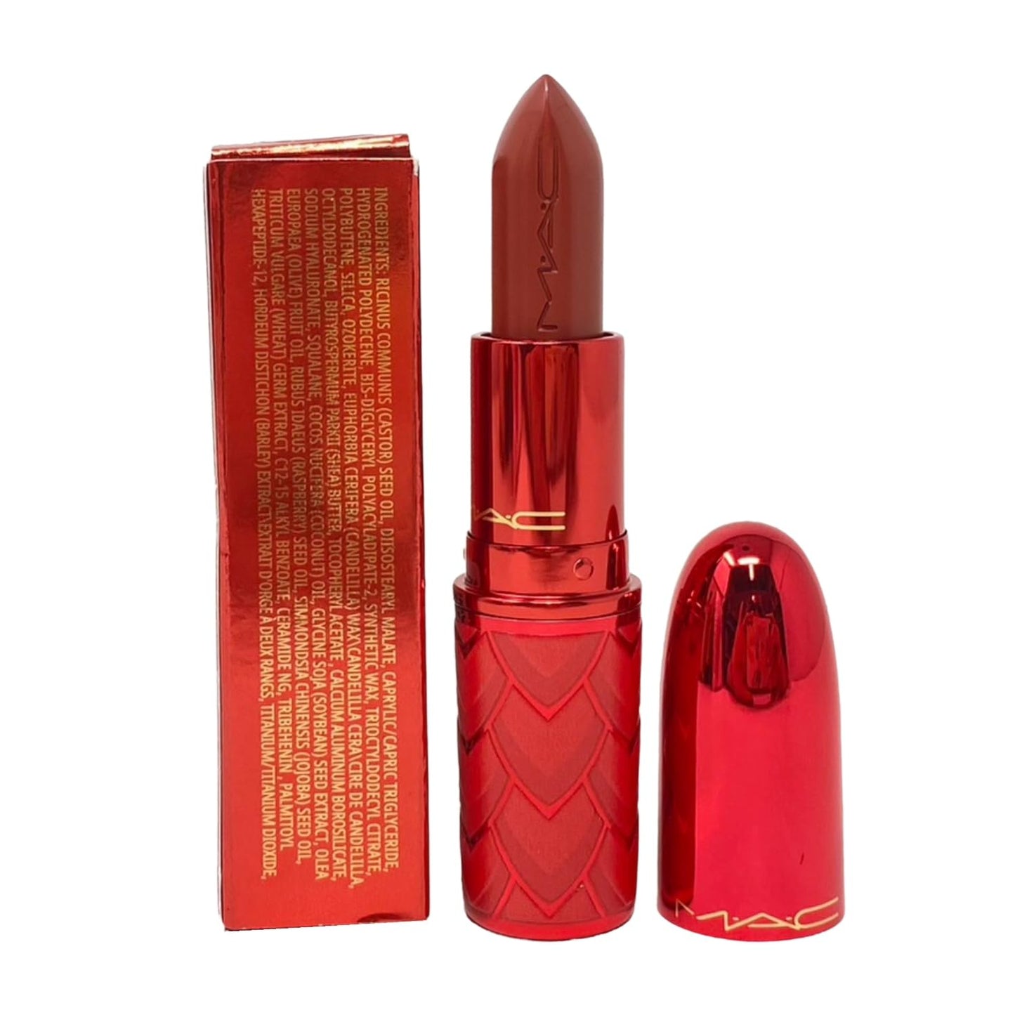 MAC Cosmetics Lovestruck Luck Collection Lustreglass Lipstick - Sweeter Cinnamon (Warm Brick) - 0.1 oz / 3 g