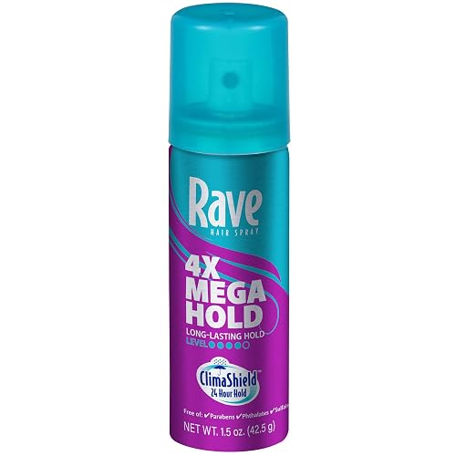 Rave Hair Spray Aerosol Mega, 1 Count, 1.5 Oz.