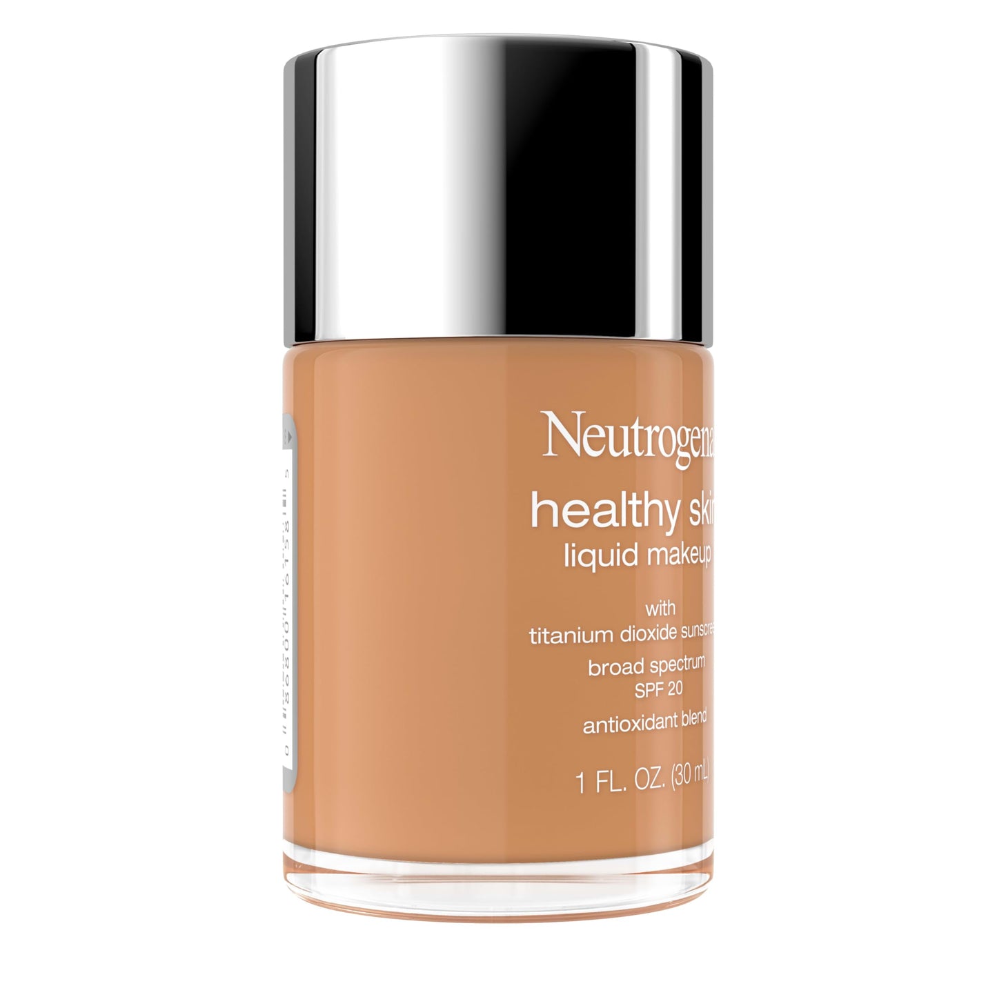 Neutrogena Healthy Skin Liquid Foundation Makeup Broad Spectrum SPF 20 Sunscreen, Medium Coverage, Vit B5, Antioxidants, All Day Wear, Golden Tan