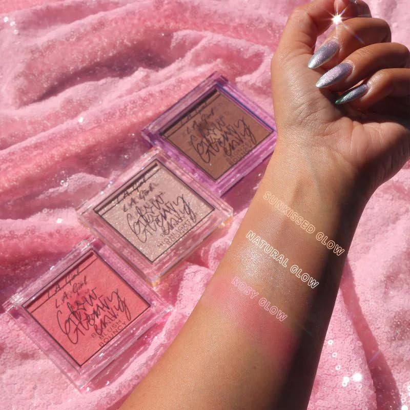 L.A. GIRL Glow Envy Bouncy Bronzer for Women, Rosy Glow Blush for Makeup with Goodness of Jojoba Oil, Squalene, & Vitamin E, Long-Wearing, Natural