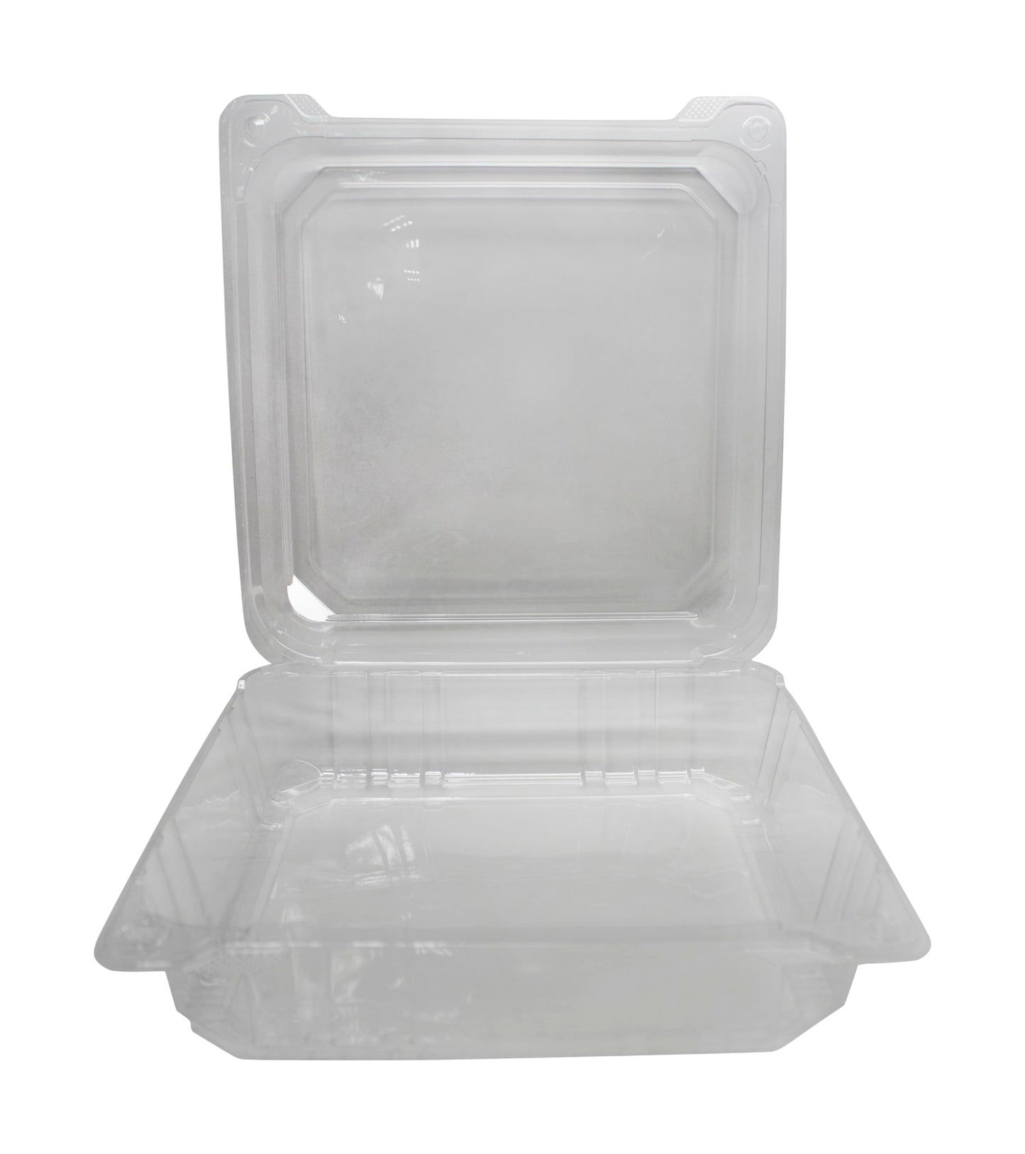 Karat Clamshell Take Out Food Containers [9.3"x8.6" - 200 ct] Durable, Stackable, Crack-Resistant To Go Boxes | Translucent