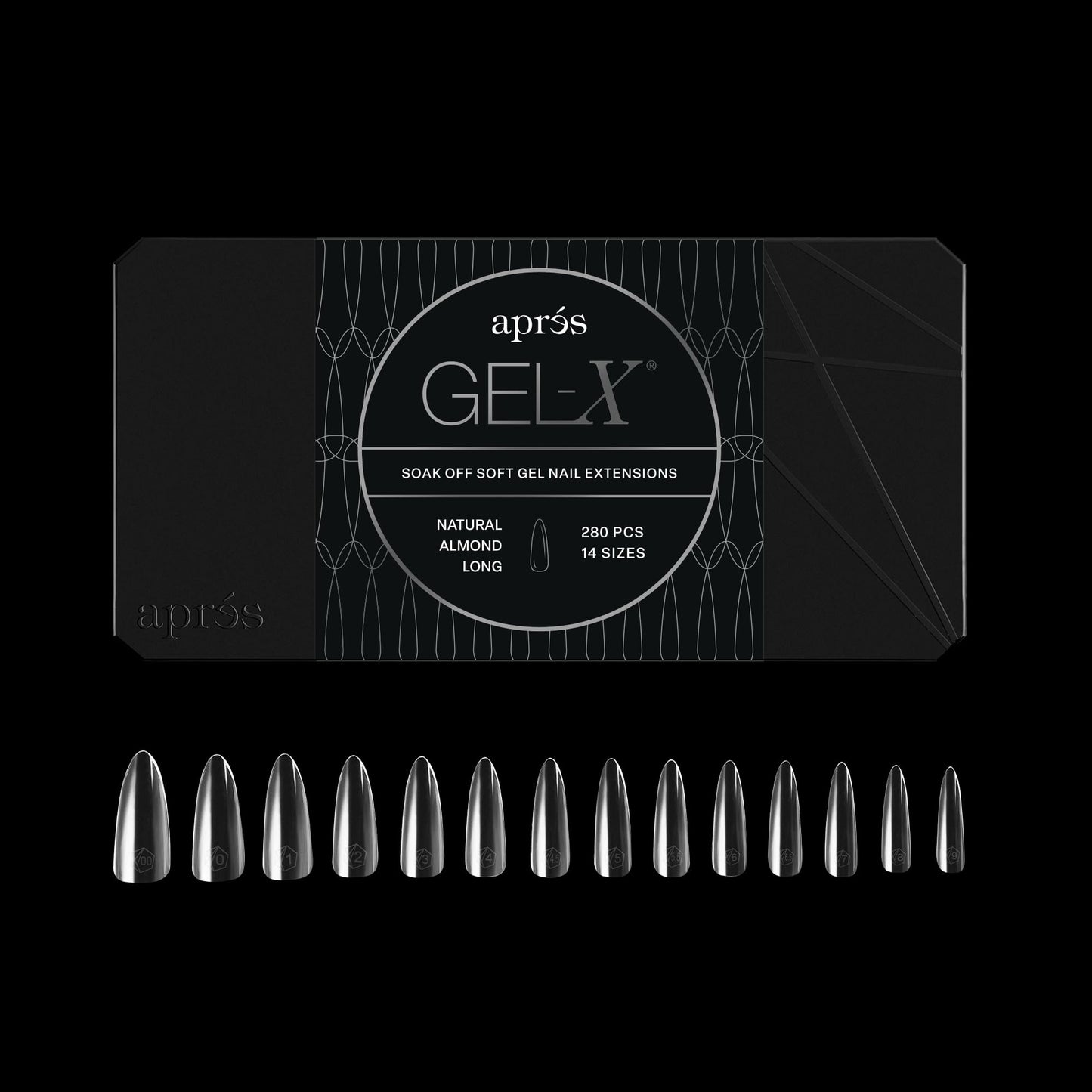 Apres Gel-X® Almond Box of Nail Tips | 280 Gel-X Tips, Soft Tips, 14 Sizes 00-9 | Half-sizes Included (Natural Almond Long, 280 Count) Beauty & Personal Care APRÉS