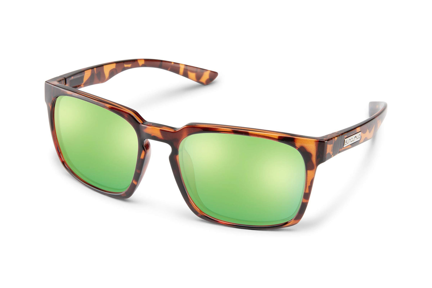 Suncloud Hundo Polarized Sunglasses, Tortoise/Polarized Green Mirror, One Size