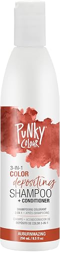Punky Colour 3-in-1 Color Depositing Conditioner & Hair Cleanser - Auburnmazing, Semi Permanent Hair Color, Temporary Hair-Dye, Sulfate-Free, Vegan
