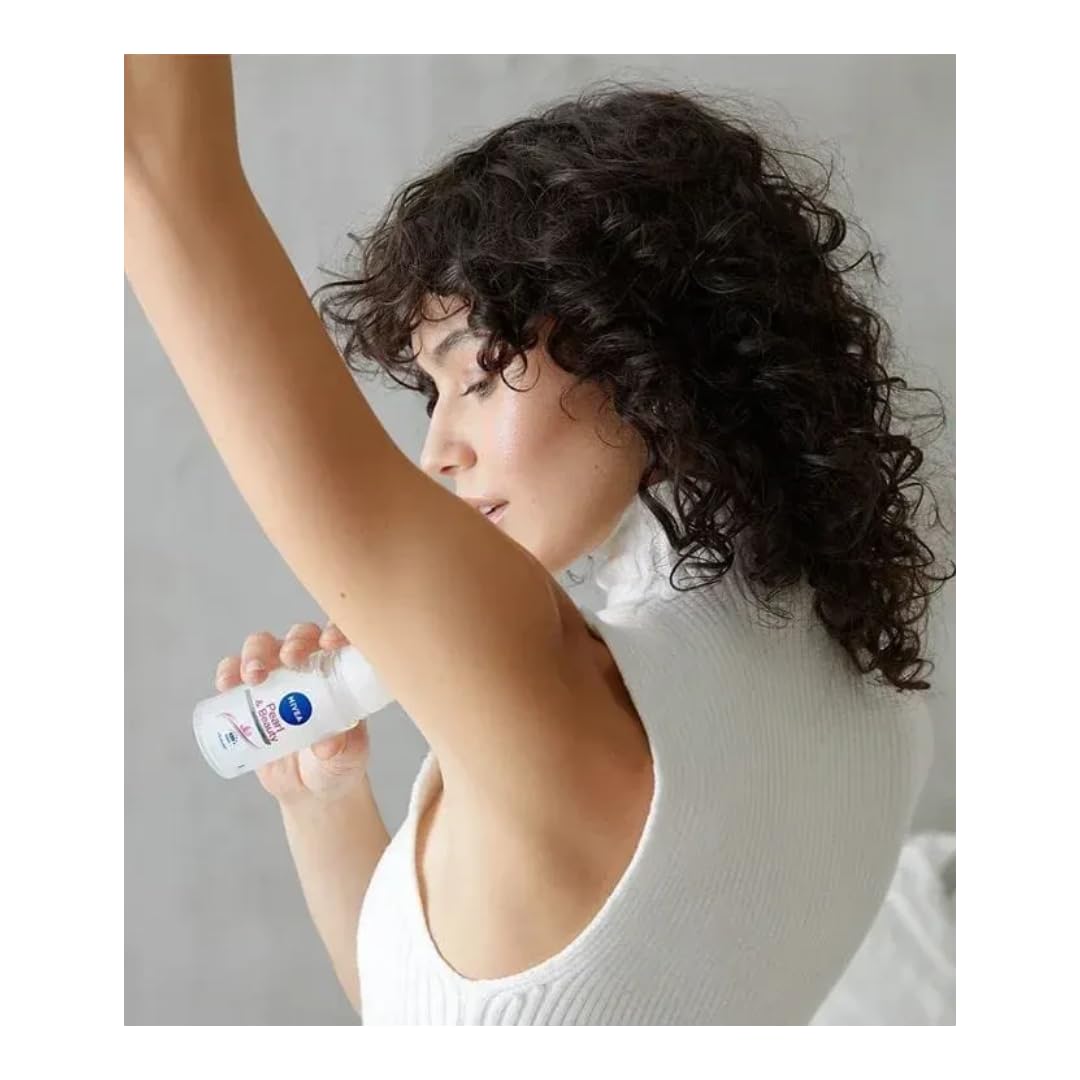 NIVEA Pearl & Beauty Roll On Deodorant 25ml - Long Lasting 72 Hour Odor & Sweat Protection with Pearl Extracts - Alcohol Free Formula for Soft Fresh Beauty and Personal Care NIVEA