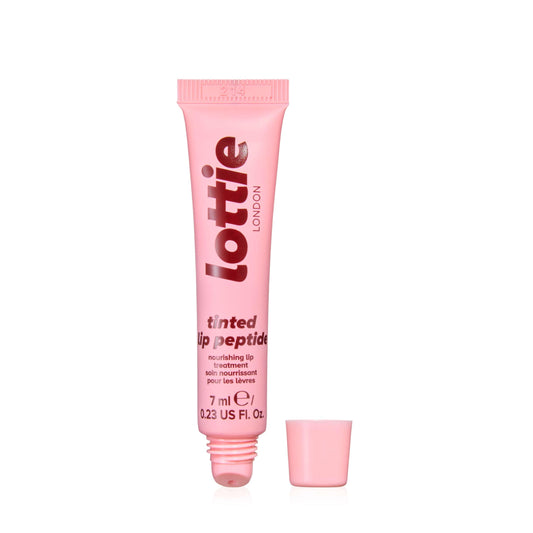 Lottie London Tinted Lip Peptide in Cotton Candy, Hydrating skincare / makeup hybrid lip balm with Shea Butter & Vitamin E to repair and nourish lips Beauty and Personal Care Lottie London