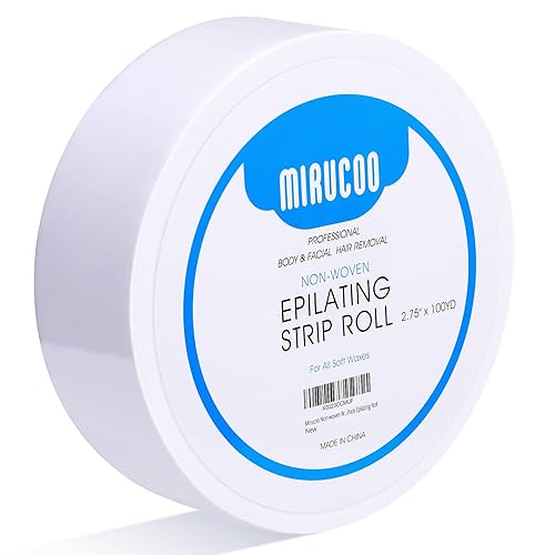Mirucoo Non-woven Wax Strip Roll for Body and Facial Hair Removal, 2.75" x 100 Yards Pack Epilating Roll