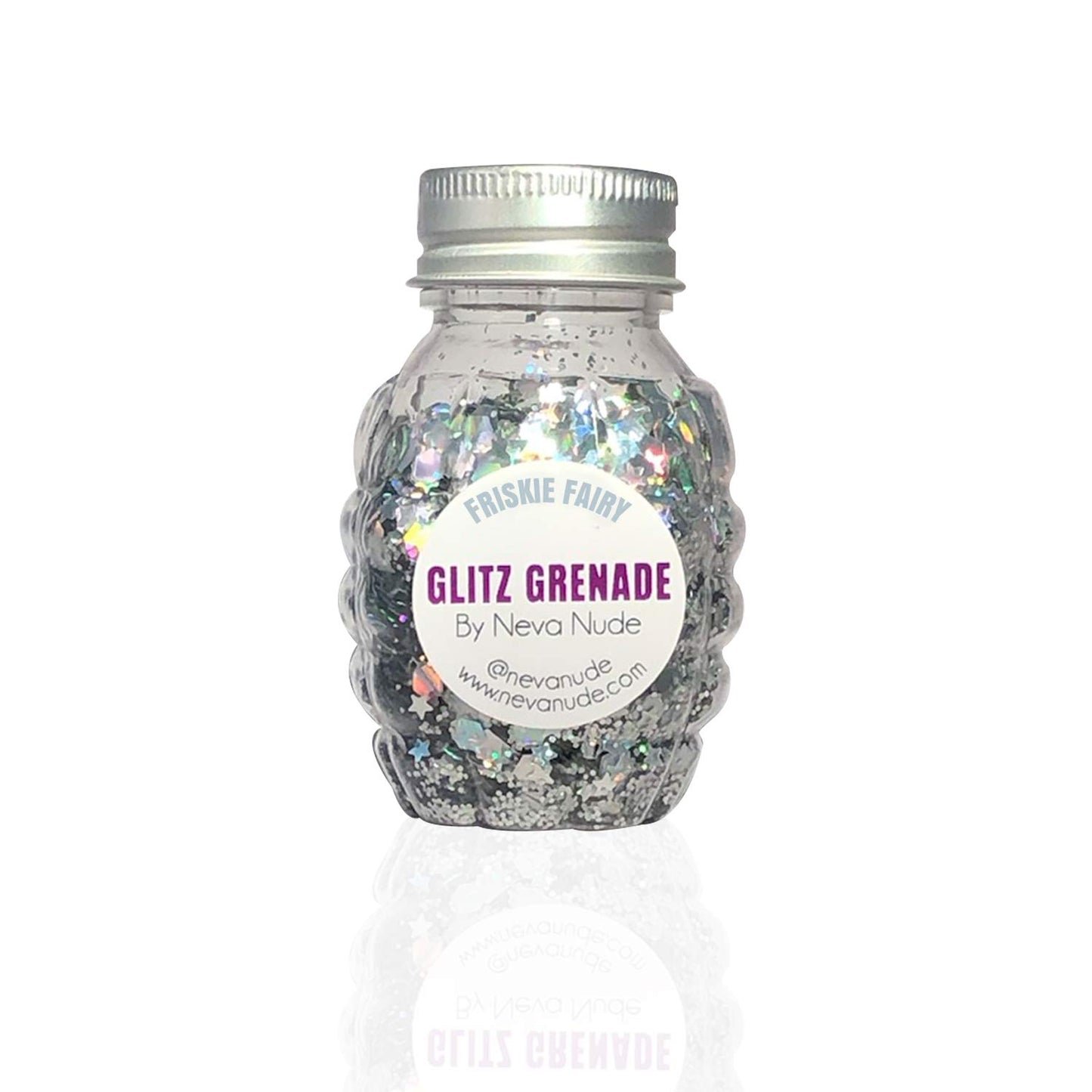 Neva Nude Face and Body Glitter Keychain - Chunky Glitter in Aloe for Festivals, Raves, and More | Cosmetic Grade | Super Sparkly (Friskie Fairy