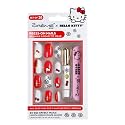 The Creme Shop Hello Kitty press-on nails reusable & ready to wear medium lenght almond shape with nail glue, nail file, manicure stick and prep Beauty & Personal Care The Crème Shop