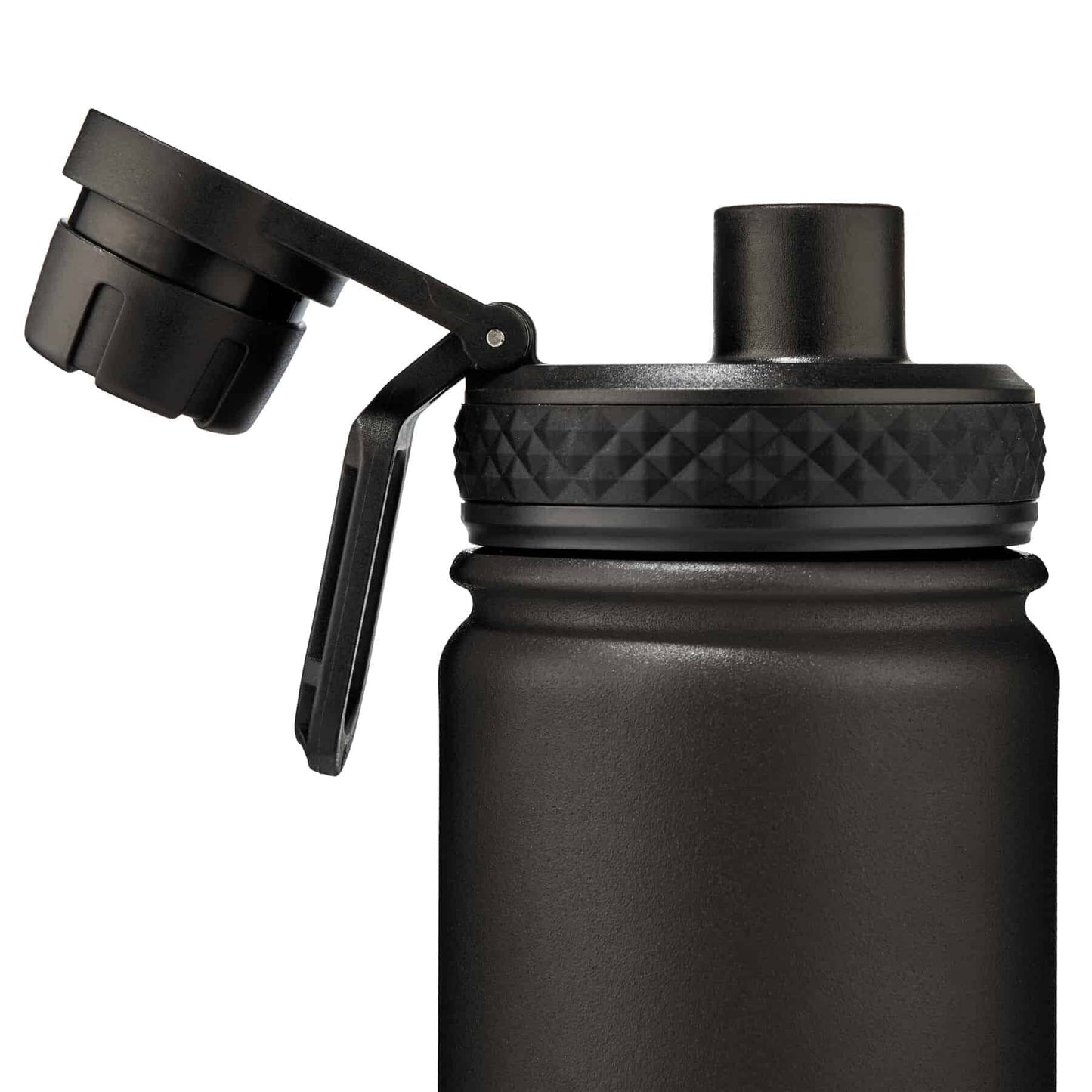 Insulated Water Bottle, Stainless Steel, Dual Cap Opening, 25 oz, Ergodyne Chill Its 5152, Black