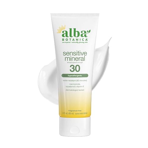 Alba Botanica Sensitive Mineral Sunscreen Lotion SPF 30, 3 Oz