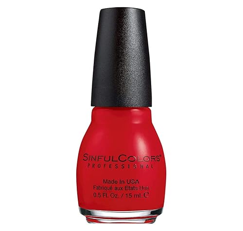 SinfulColors Professional Nail Color Polish #2193 Bitten (Red Cream) 0.5 Fl Oz