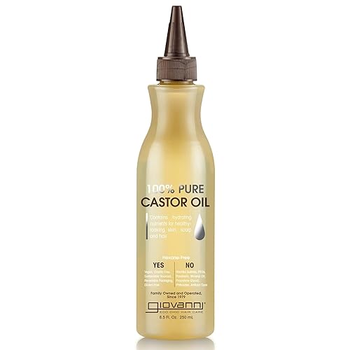 GIOVANNI Smoothing Castor Oil - 100% Pure, All Hair Types, Naturally Nourish Skin, Moisturize Hair & Scalp, Reduces Frizz & Helps Rebond Split Ends