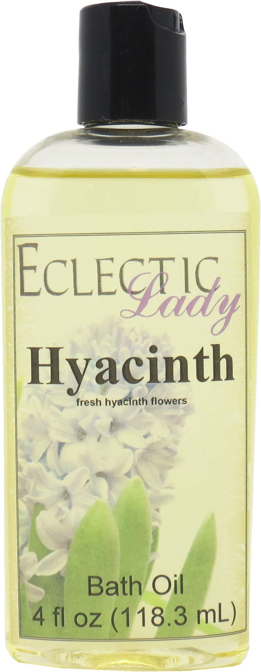 Hyacinth Bath Oil, Scented Body Oil, Relaxing Bathing Oil, 4 oz Beauty and Personal Care Eclectic Lady