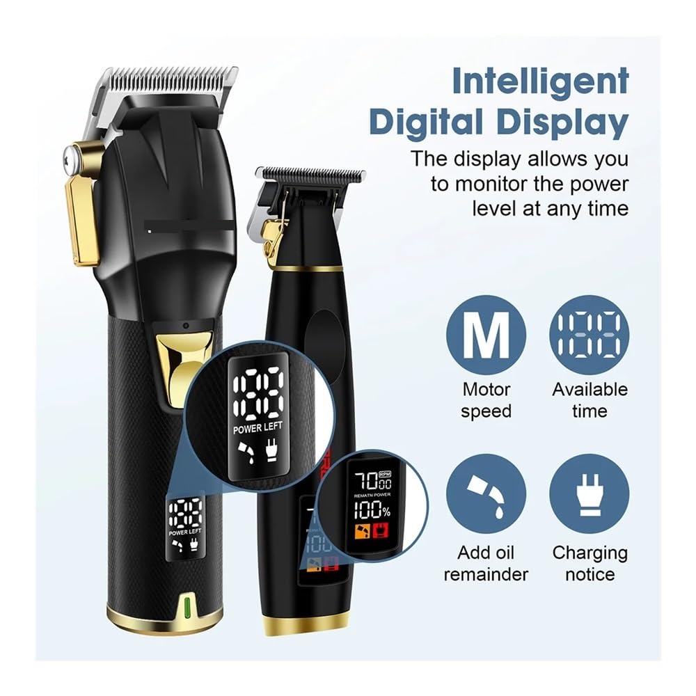 EWKYLSEM Hair Cutting Wireless Adjustable Electric Clipper Men's Professional Rechargeable Beard Trimmer(Gray) Beauty and Personal Care EWKYLSEM