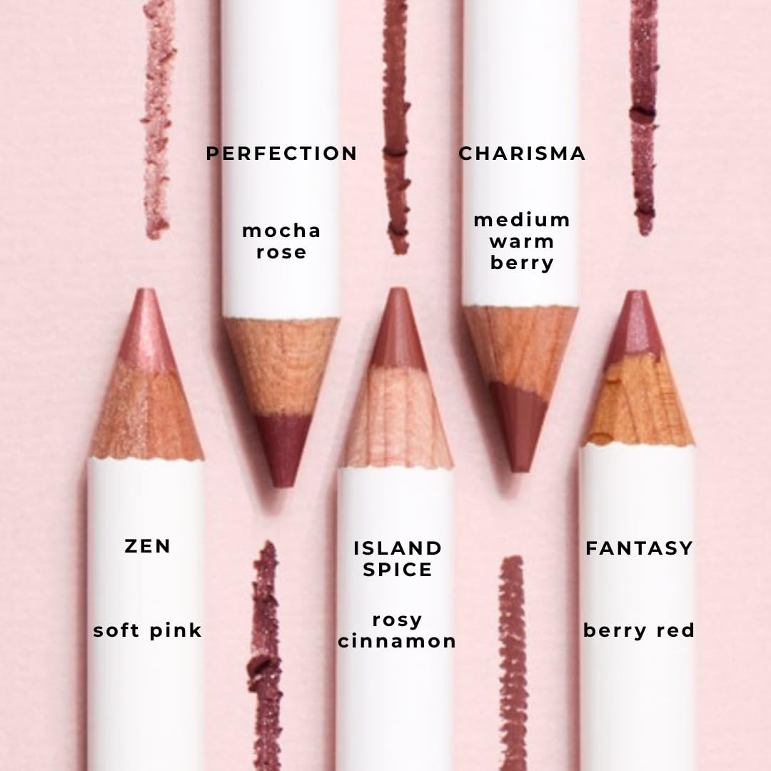 Honeybee Gardens Irresistible Lip Liner In Zen, Warm Pink Color, Long-Lasting, Gluten-Free, Vegan, 0.04 oz