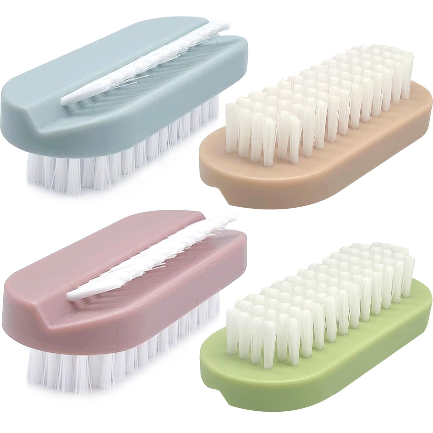 Nail Brush for Cleaning Fingernails Two Sided Hand Fingernail Scrub Brush Soft Stiff Bristles Nail Scrubber Brushes for men women kids,4 PCS Beauty and Personal Care Ylijxqc Default Title