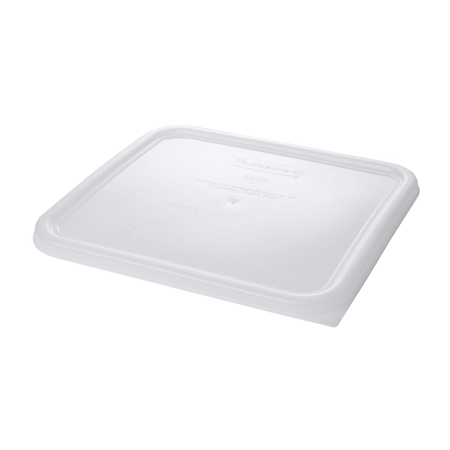 Rubbermaid Commercial Products Large Lid For 12/18/22 Qt. Plastic Space Saving Square Food Storage Container, White, Lid…
