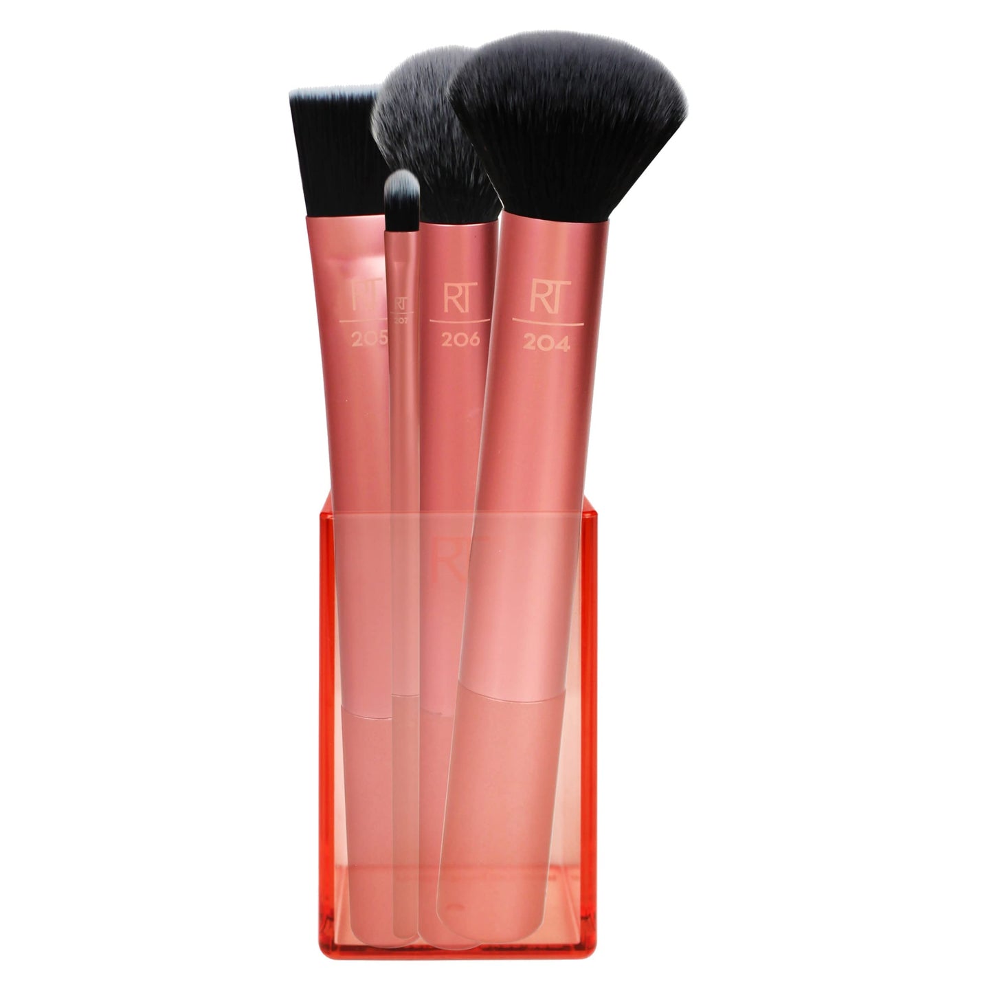Real Techniques Flawless Base Brush Set With Ultra Plush Custom Cut Synthetic Bristles and Extended Aluminum Ferrules to Build Coverage for Every