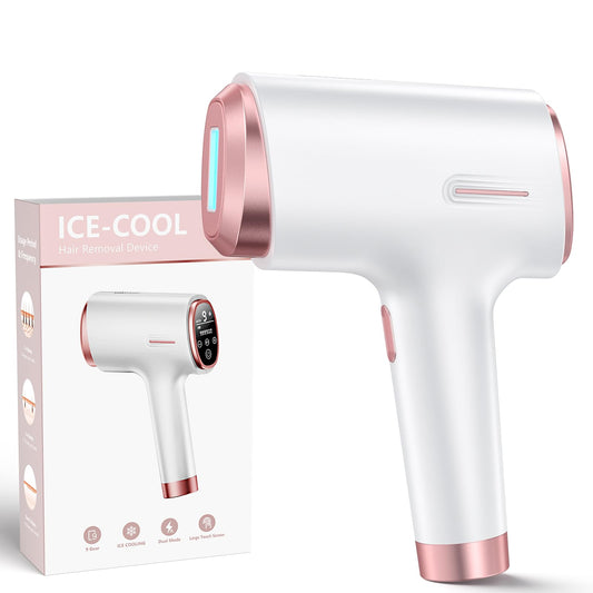 Finequin Laser Hair Removal for Women & Men, 45°F Ice-Cooling Contact, Safe & Virtually Painless Alternative to Salon IPL Hair Removal Device Beauty and Personal Care Finequin