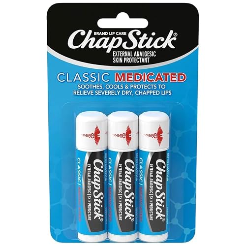 ChapStick Classic Medicated Lip Balm & Skin Protectant (3 Pack)