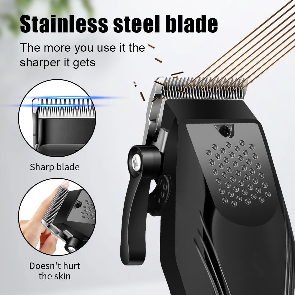 KNPSJJRHF Hair Clippers for Men, Professional Cordless Cutting Kit with LED Display,4 Limit Combs,Super Quite, Perfect for Women Barber Kid Beauty and Personal Care KNPSJJRHF