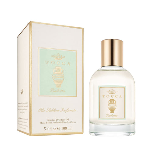 Tocca Giulietta Scented Dry Body Oil, 3.4 Fl Oz - Olio Sublime Profumato Body Fragrance Featuring Pink Tulips, Green Apple & Vanilla Orchid
