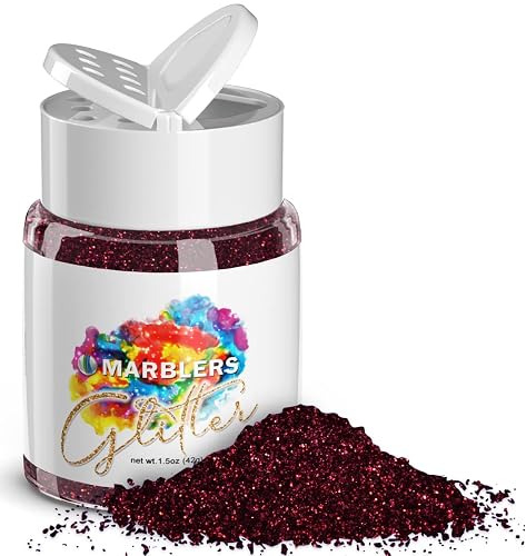 MARBLERS Twinkle Glitter [Sangria] 1.5oz (42g) | Fine | Non-Toxic, Vegan, Cruelty-Free | Face, Body, Eyeshadow, Hair, Festival, Party Makeup | Nail
