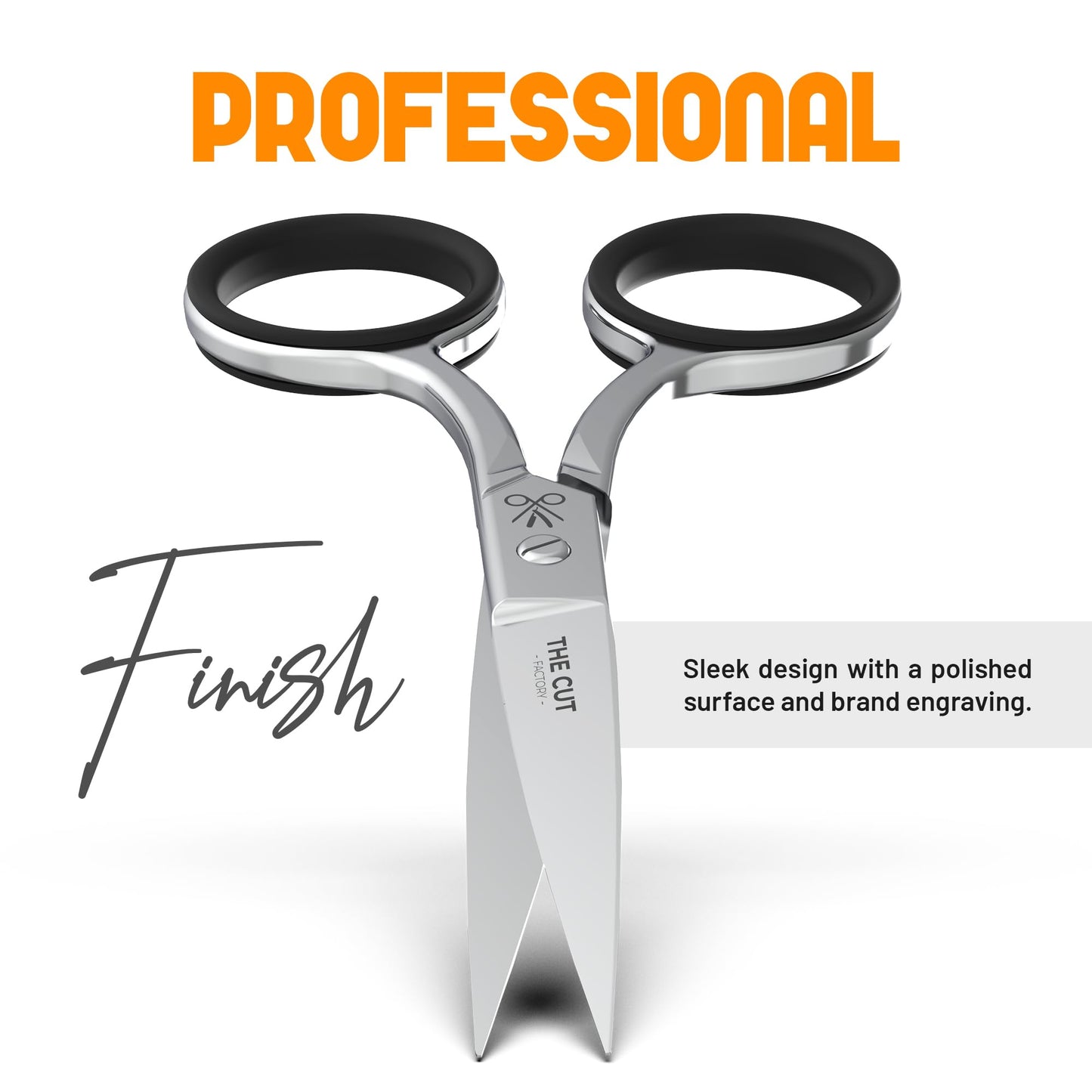 The Cut Factory® Precision Facial Hair Scissor - Premium Stainless Steel Grooming Tool for Eyebrows, Mustache & Beard - One Tool, All Power - No Beauty and Personal Care THE CUT - FACTORY -