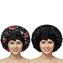 Satin Bonnets for Sleeping Women Braids Long Hair Cover Silk Hair Bonnet Night Caps XL Large Satin Sleep Cap with Tie