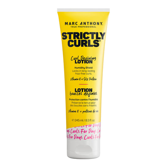 Marc Anthony Curl Defining Hair Styling Lotion for Curly Hair, Strictly Curls - Long Lasting Moisturizing Lightweight Gel for Maximum Curl Definition