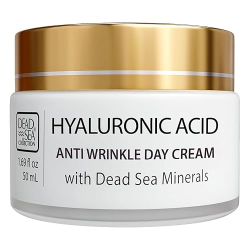 Dead Sea Collection Day Cream for Face with 5% Hyaluronic Acid, Dead Sea Minerals, and Vitamin E - Anti Aging Nourishing Skin Care Moisturizer