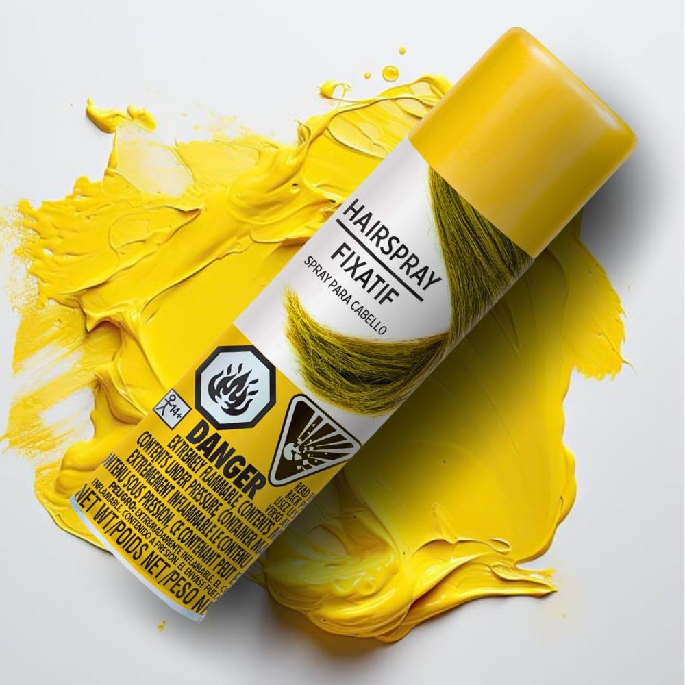 Hypo-Allergenic Yellow Hair Spray - 3 oz. - Perfect Party Accessory, 1 Pc.