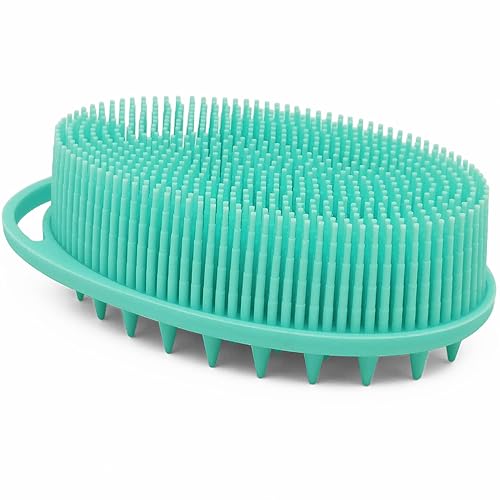 Silicone Body Brush, Exfoliating Body Scrubber, Silicone Body Scrubber Loofah, Silicone Bath Brush, Soft Exfoliating Body Bath Shower Scrubber Brush