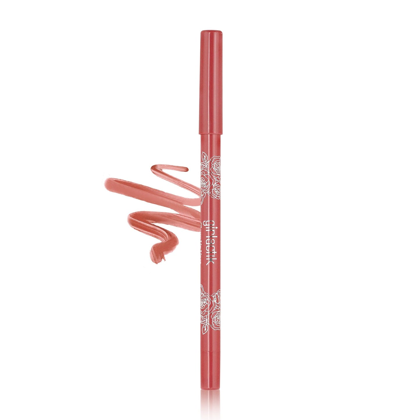 Girlactik Glossy Lip Liner - Moisturizing Lip Pencil with Glossy Shine - Smooth, Creamy, Clean Beauty, Vegan & Cruelty-Free Formula (Stella)