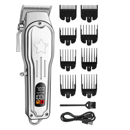 Professional Hair Clippers for Men, Cordless Trimmer with LED Digital Display and 8 Limit Combs, Barber for Cutting and Beard Shaping & Grooming Beauty and Personal Care QDKVTNDJZ