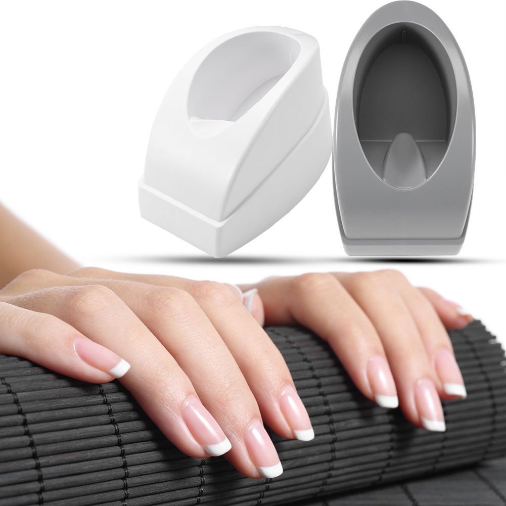 2 Colors French Dip Nail Container Smile Line Maker French Nail Art Manicure Tools(Gray) Beauty & Personal Care Brrnoo